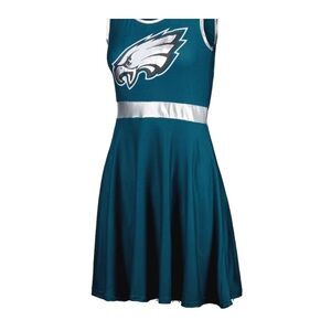 Women's Philadelphia Eagles Midnight Green Game Day Costume Dress Set Large